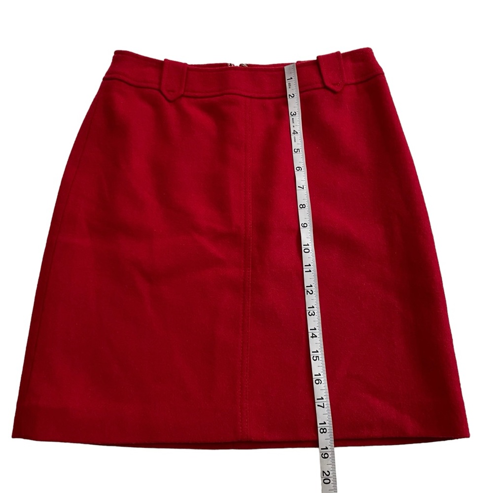 TALBOTS Women’s Wool Blend Lined Career Red Pencil Skirt Size 2P - Picture 6 of 10